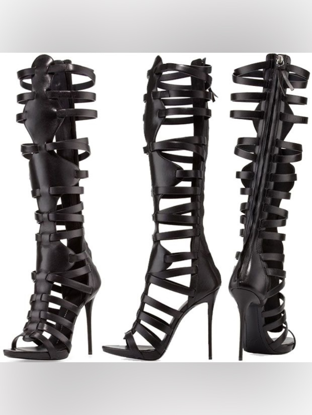 New Giuseppe Zanotti High-Heel Caged Knee Sandals, $2,295 38 - Picture 4 of 14